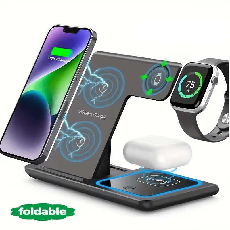 Smartwatch Watches Compatible With Iphone - Supporto di ricarica wireless 3-in-1, base