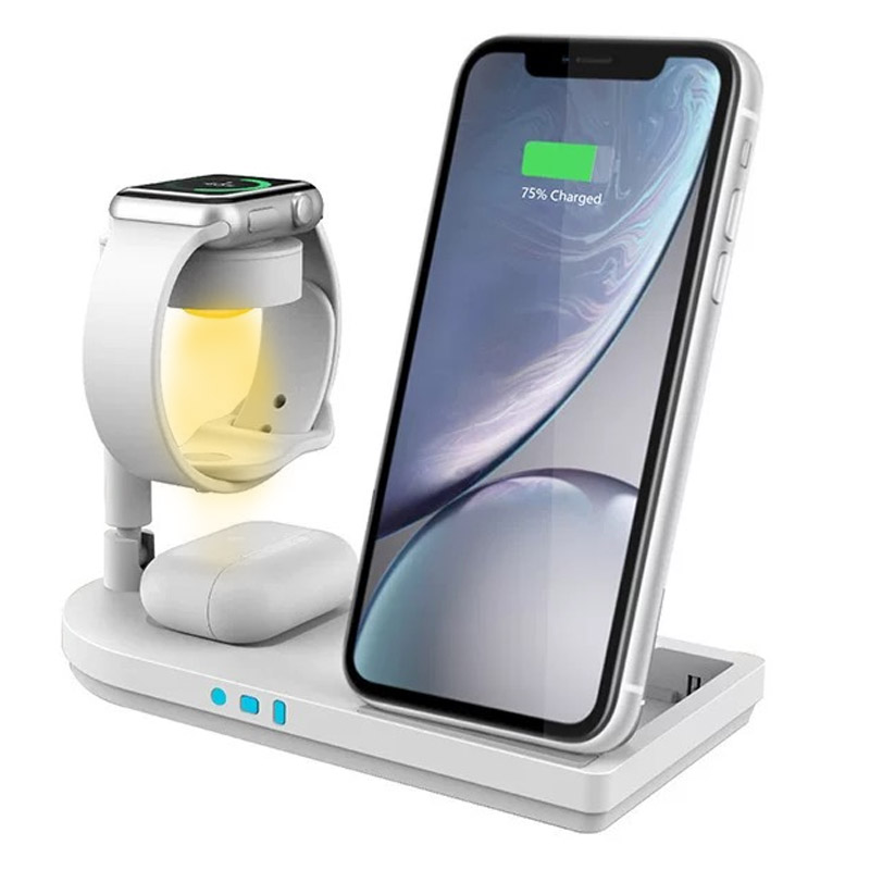 Smartwatch Watches Compatible With Iphone - Supporto di ricarica wireless pieghevole 3-in-1