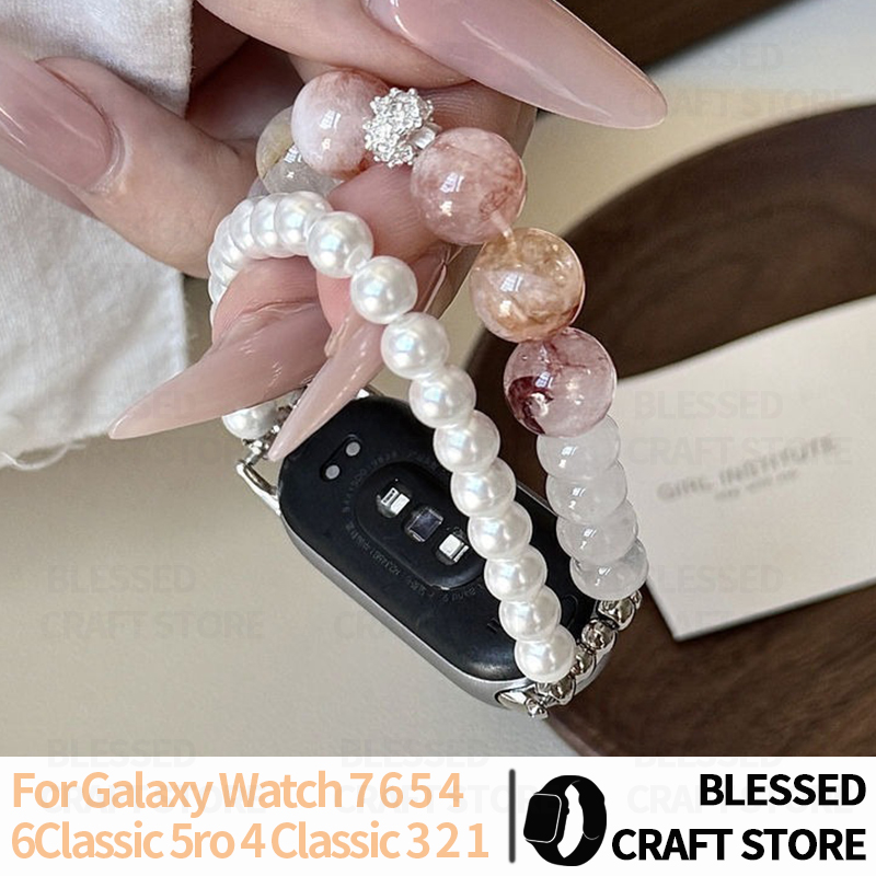Smartwatch Vintage Watches For Women - Bracciale in Cristallo Naturale e Perle