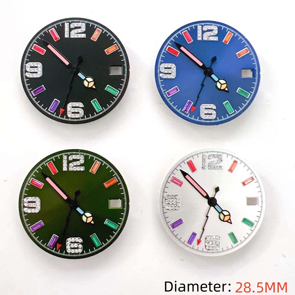 Luminous Dial Face - Quadrante dell'orologio da 28.5MM + lancette