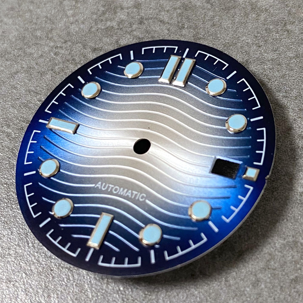 Luminous Dial Face - Quadrante dell'orologio Wave Dial Sunburst compatibile