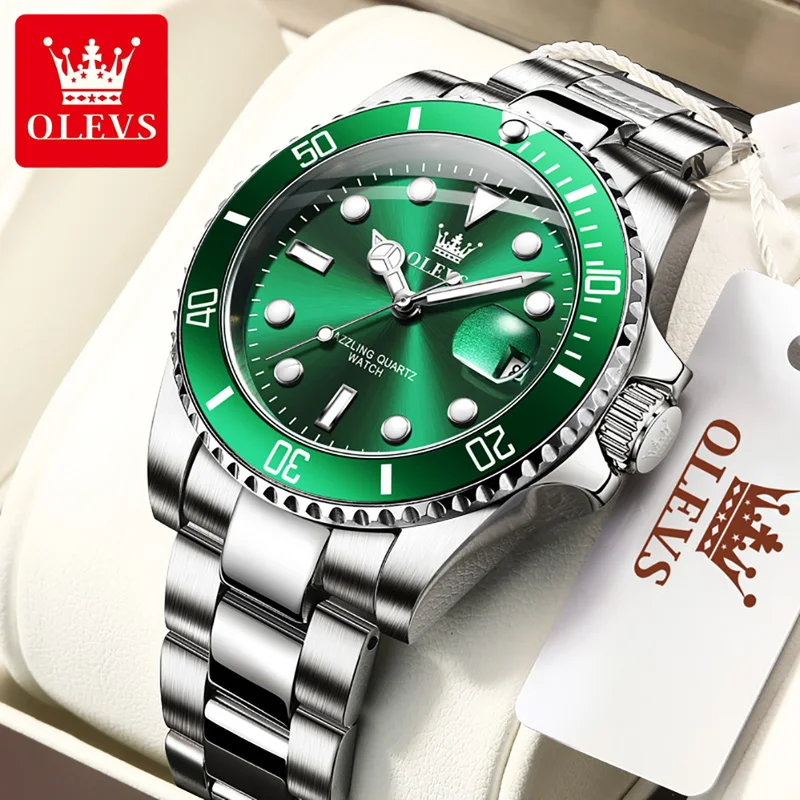 Rolex Watch Submariner - OLEVS Orologio al quarzo originale da