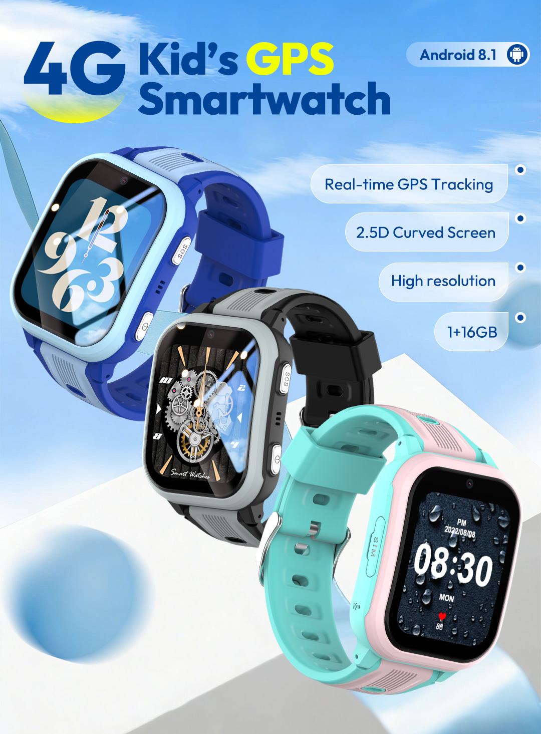 Smartwatch Watches Gift For Boys With Gps - Smartwatch KT41 - Orologio Telefono 4G