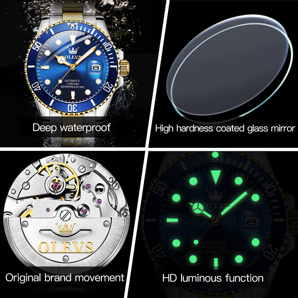 OLEVS 6650 Orologio da uomo Cl - Rolex Watch Submariner recensione e prezzo